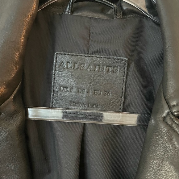 AllSaints Dalby Leather Jacket - Picture 3 of 8